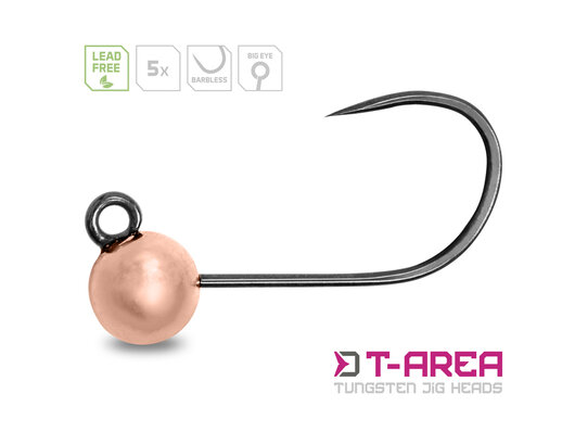 Tête plombée tungstène delphin t-area bl / 5 pcs - cuivrée - 101006082