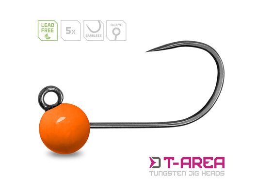 Tête plombée tungstène delphin t-area bl / 5 pcs - fluo orange - 101006087