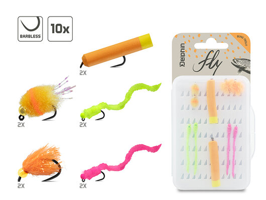 Lot de mouches delphin fly / 10 pcs | bung trout - 101006112