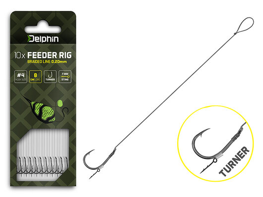 Bas de ligne feeder delphin braided sting / 10pcs - 101005835
