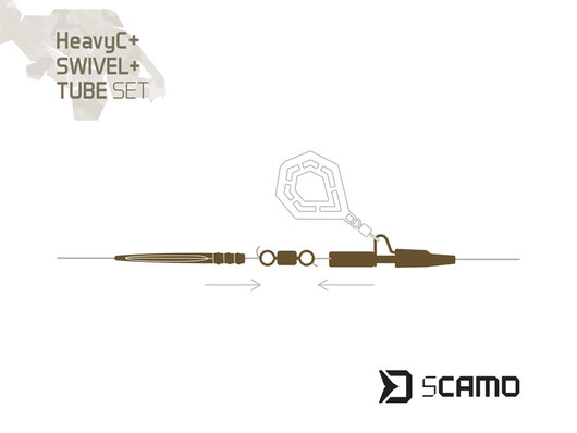 Set delphin scamo heavyc + swivel + tube / 5 setov - 101005894_1