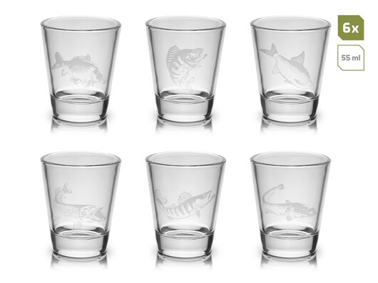 Set sklenených pohárikov delphin shoty 6v1 - 101006395