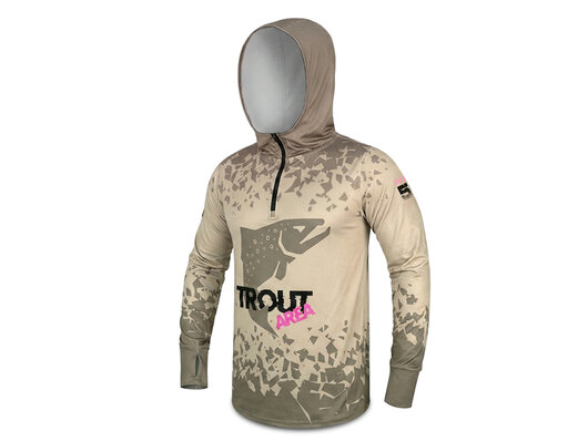 Haut à manches longues et capuche delphin uv armor 50+ trout - 101006363