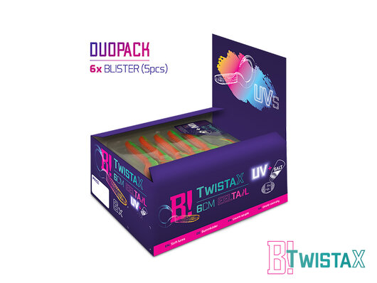 Umelá nástraha Delphin TwistaX Eeltail UVs / 5ks | 6cm/GREENCH