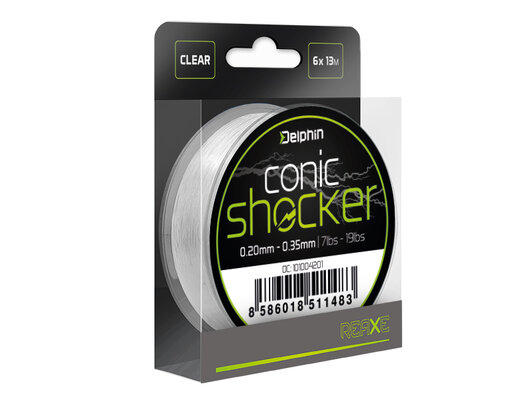 Kónický vlasec Delphin Conic SHOCKER REAXE / 6x13m | 0.20mm-0.35mm