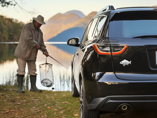 3D nálepka Delphin CARP | Chróm