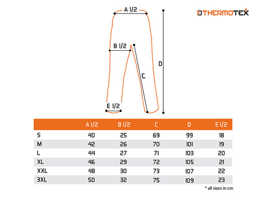 Outdoorové nohavice Delphin ThermoTEX | S