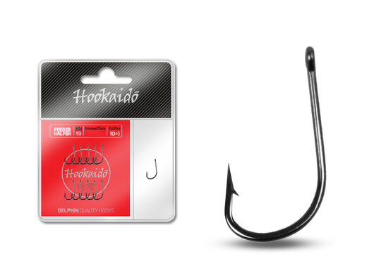 Háčik Delphin HKD Feeder HALFER ring / 10+1ks | BN/8