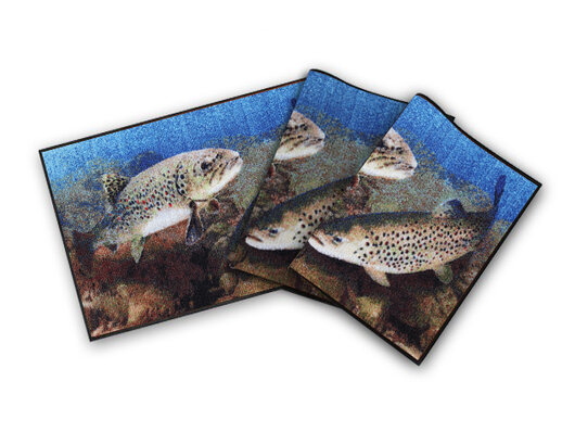Rohož 3D pstruhy