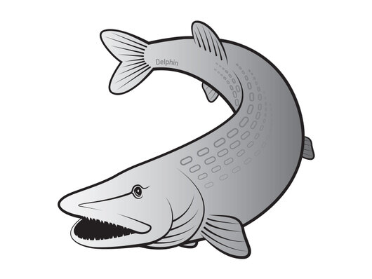 Nálepka šťuka SILVER