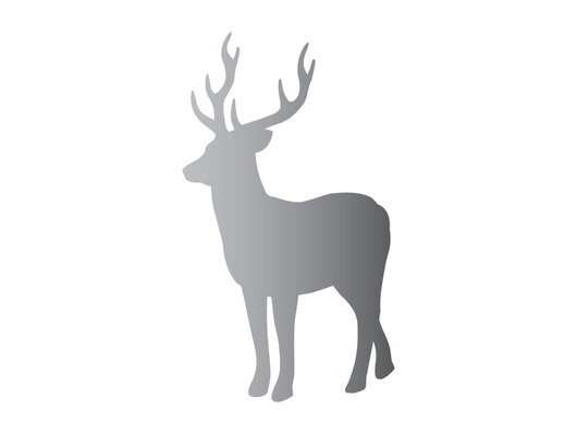 Nálepka jeleň silueta SILVER
