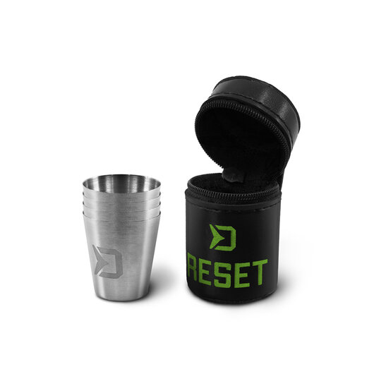 Set nerezových pohárikov Delphin RESET 4v1