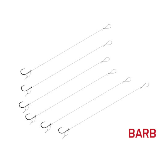 Nadväzec Delphin FLR D-rig / 6ks ‎| 8cm/0,22mm/BARB #8/Sting7mm