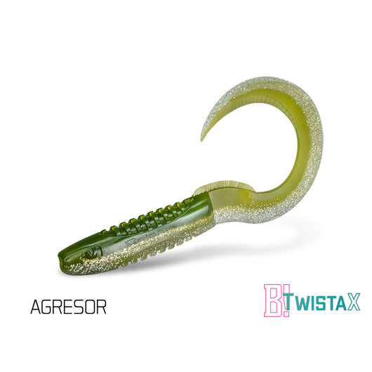 Umelá nástraha Delphin TwistaX Eeltail UVs / 5ks | 15cm/GREENCH