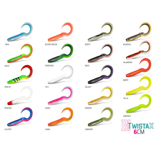 Umelá nástraha Delphin TwistaX Eeltail UVs / 5ks | 6cm/GREENCH