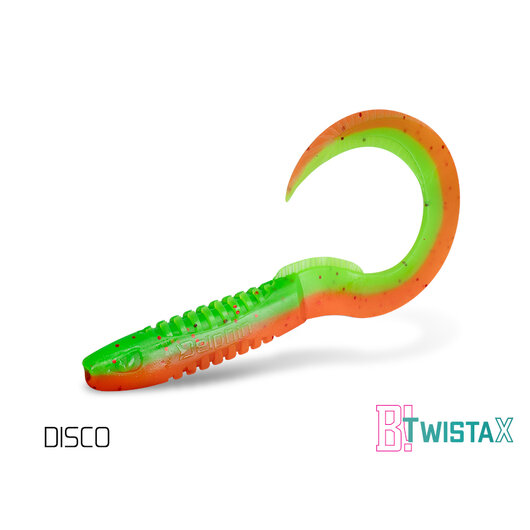 Umelá nástraha Delphin TwistaX Eeltail UVs / 5ks | 6cm/GREENCH