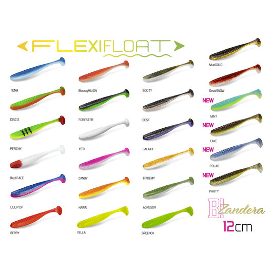 Umelá nástraha Delphin ZANDERA FlexiFLOAT UVs / 5ks | 12cm/GREENCH