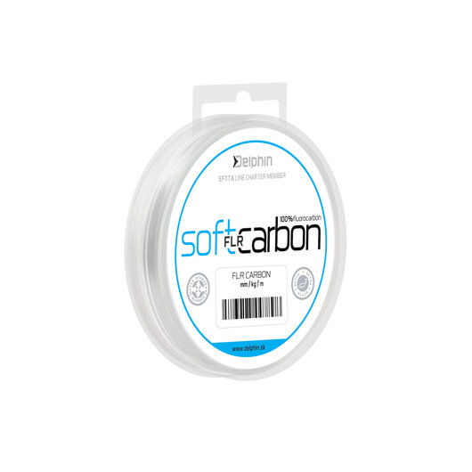 Delphin SOFT FLR CARBON - 100% fluorokarbón transp. | 0,128mm 1,38kg 50m