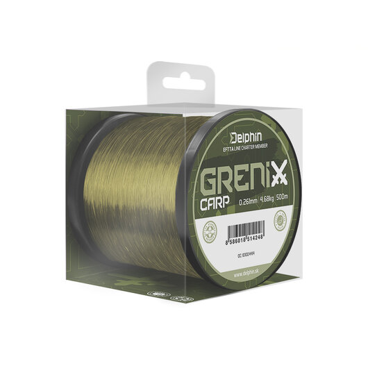 Delphin GRENIX Carp / zelená | 0,261mm 4,68kg 500m