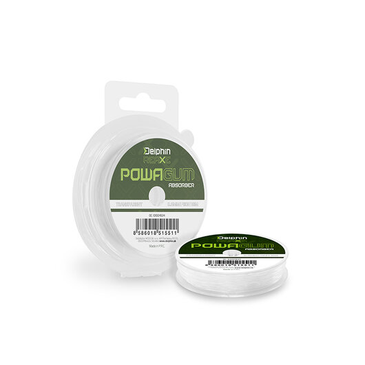 Delphin REAXE PowaGUM Absorber Číra | 0.6mm/4kg/10m