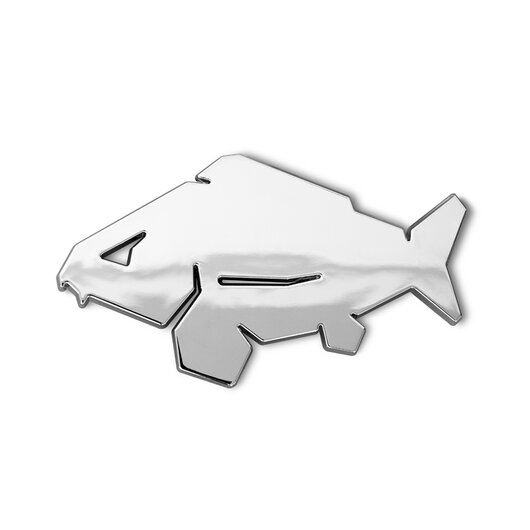 3D nálepka Delphin CARP | Chróm