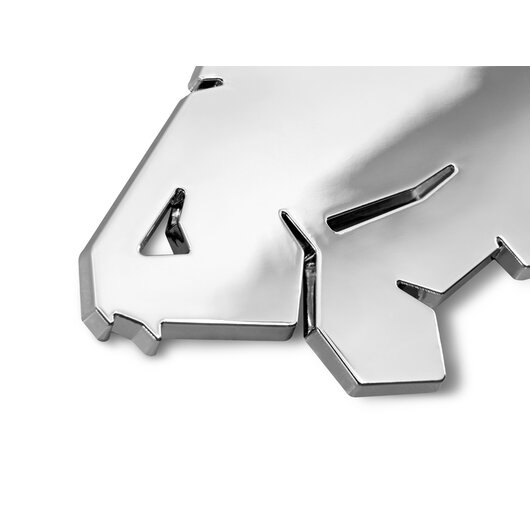 3D nálepka Delphin CARP | Chróm