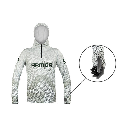 Tričko s kapucňou Delphin UV ARMOR 50+ | Olive S