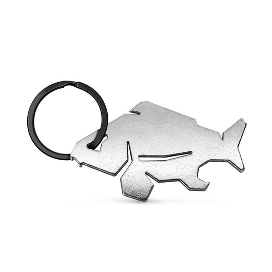 Kľúčenka s otváračom na fľaše Delphin CARPENER | strieborná