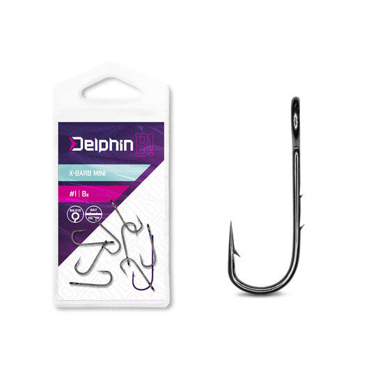 Háčik na čeburašku Delphin B! X-BARB MINI / 8ks