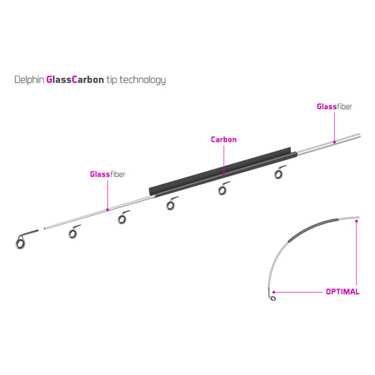 Delphin LEGIA Feeder II + 3 špičky | 330cm/80g