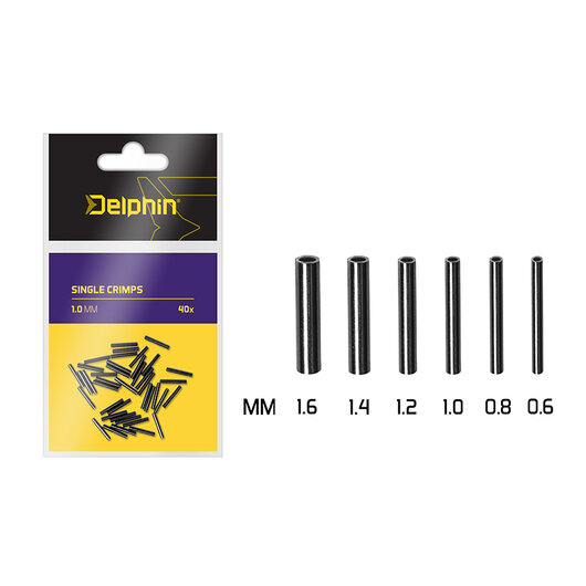 Delphin Single CRIMPS /40ks | 1.0mm