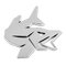 3d autocollant delphin pike chrome - 101005911