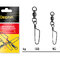 Ball bearing swivel with coastlock snap / 3 ks