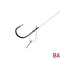 Nadväzec Delphin FLR D-rig / 6ks ‎| 8cm/0,22mm/BARB #8/Sting7mm