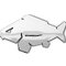 3D nálepka Delphin CARP | Chróm