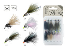 Set of artificial flies Delphin FLY / 10pcs | Wild trout