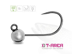 Tête plombée tungstène Delphin T-AREA BL / 5 pcs - argentée