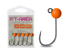 Tête plombée tungstène Delphin T-AREA BL / 5 pcs - fluo orange