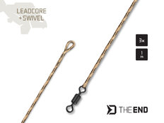 Bas de ligne Delphin TheEND Leadcore + émerillon / 3 pcs | 1m
