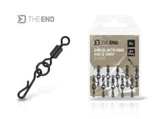 Émerillon avec anneau et clip rapide Delphin TheEND Q-Cast / 10 pcs