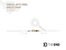 Émerillon avec anneau et clip rapide Delphin TheEND Q-Cast / 10 pcs