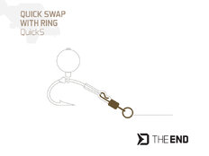 Émerillon attache rapide avec anneau Delphin TheEND QuickS / 10 pcs | #4