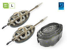 Lot de feeders avec moule Delphin Method QUIX Reaxe 2+1 L