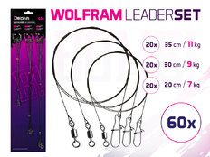 Lot des fils tungstène BOMB! Avec émerillon et agrafe | 60ks/20,30,35cm/7,9,11kg