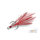 Delphin B!RD Hook TRIPLE / 3pcs | plumes rouges #4
