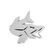 3D autocollant Delphin PIKE chrome