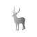 Nálepka jeleň silueta SILVER